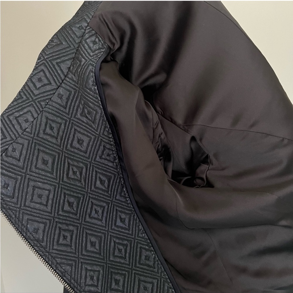 Elie Tahari Viola Jacket (Moto), Asymmetrical Zippers, Midnight Multi - Picture 12 of 14